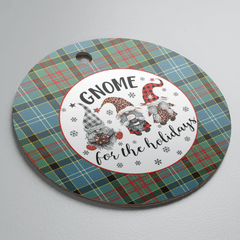 Clan Paisley District Tartan Tartan Crest Gnome Round Ceramic Ornament DA25 Paisley District Tartan Tartan Christmas