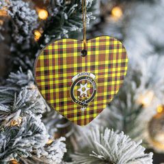 Clan Jardine Tartan Crest Heart Ceramic Ornament XV11 Jardine Tartan Tartan Christmas