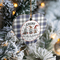 Clan Hannay Tartan Tartan Crest Gnome Heart Ceramic Ornament SF42 Hannay Tartan Tartan Christmas