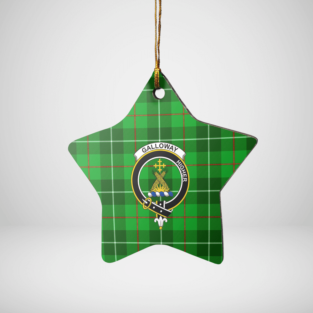Clan Galloway District Tartan Crest Star Ceramic Ornament YX52 Galloway District Tartan Tartan Christmas