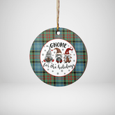 Clan Paisley District Tartan Tartan Crest Gnome Round Ceramic Ornament DA25 Paisley District Tartan Tartan Christmas