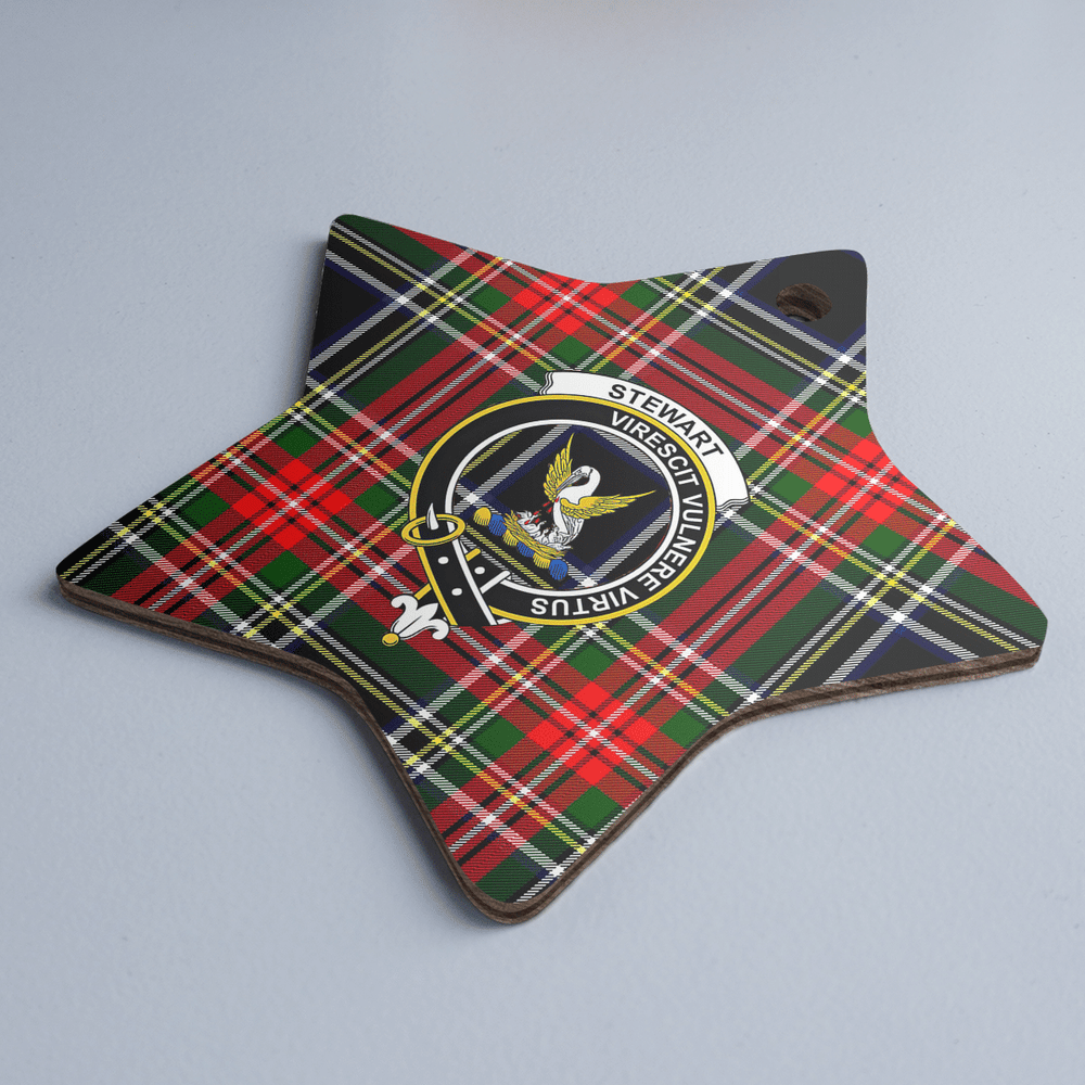 Clan Tartan Crest Star Ceramic Ornament EU22 Tartan Tartan Christmas