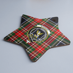 Clan Tartan Crest Star Ceramic Ornament EU22 Tartan Tartan Christmas