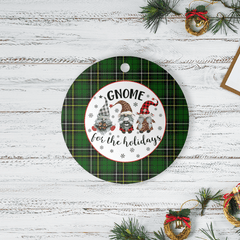 Clan MacAlpine Modern Tartan Tartan Crest Gnome Round Ceramic Ornament XV66 MacAlpine Modern Tartan Tartan Christmas
