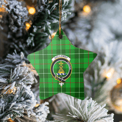 Clan Galloway District Tartan Crest Star Ceramic Ornament YX52 Galloway District Tartan Tartan Christmas
