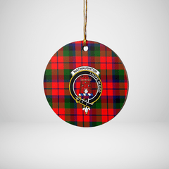 Clan MacNaughton Modern Tartan Crest Round Ceramic Ornament OI27 MacNaughton Modern Tartan Tartan Christmas