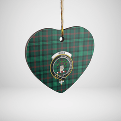 Clan Ross Hunting Modern Tartan Crest Heart Ceramic Ornament DG97 Ross Hunting Modern Tartan Tartan Christmas