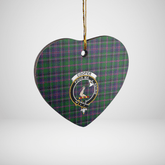 Clan Cooper Modern Tartan Crest Heart Ceramic Ornament VV76 Cooper Modern Tartan Tartan Christmas