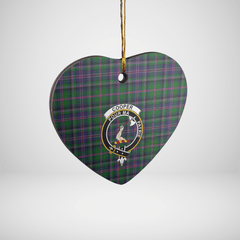 Clan Cooper Modern Tartan Crest Heart Ceramic Ornament VV76 Cooper Modern Tartan Tartan Christmas