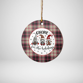 Clan MacPherson Hunting Ancient Tartan Tartan Crest Gnome Round Ceramic Ornament KS21 MacPherson Hunting Ancient Tartan Tartan Christmas