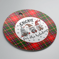 Clan Somerville Modern Tartan Tartan Crest Gnome Round Ceramic Ornament YO32 Somerville Modern Tartan Tartan Christmas
