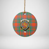 Clan MacKintosh Ancient Tartan Crest Round Ceramic Ornament OI11 MacKintosh Ancient Tartan Tartan Christmas