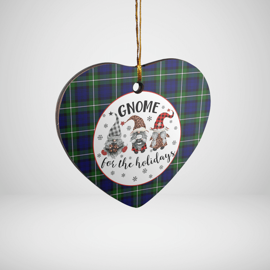 Clan Meldrum Forbes Tartan Tartan Crest Gnome Heart Ceramic Ornament JU21 Meldrum Forbes Tartan Tartan Christmas