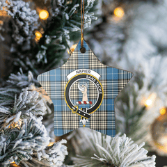 Clan Napier Ancient Tartan Crest Star Ceramic Ornament UU77 Napier Ancient Tartan Tartan Christmas