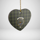 Clan Davidson Tulloch Dress Tartan Crest Heart Ceramic Ornament BE14 Davidson Tulloch Dress Tartan Tartan Christmas