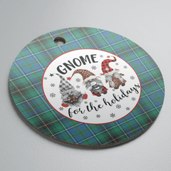 Clan MacInnes Ancient Tartan Tartan Crest Gnome Round Ceramic Ornament TB48 MacInnes Ancient Tartan Tartan Christmas