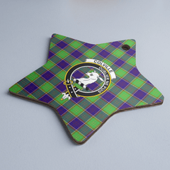 Clan Colville Tartan Crest Star Ceramic Ornament EY60 Colville Tartan Tartan Christmas
