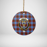 Clan Preston (Edinburgh) Tartan Crest Round Ceramic Ornament BV38 Preston (Edinburgh) Tartan Tartan Christmas