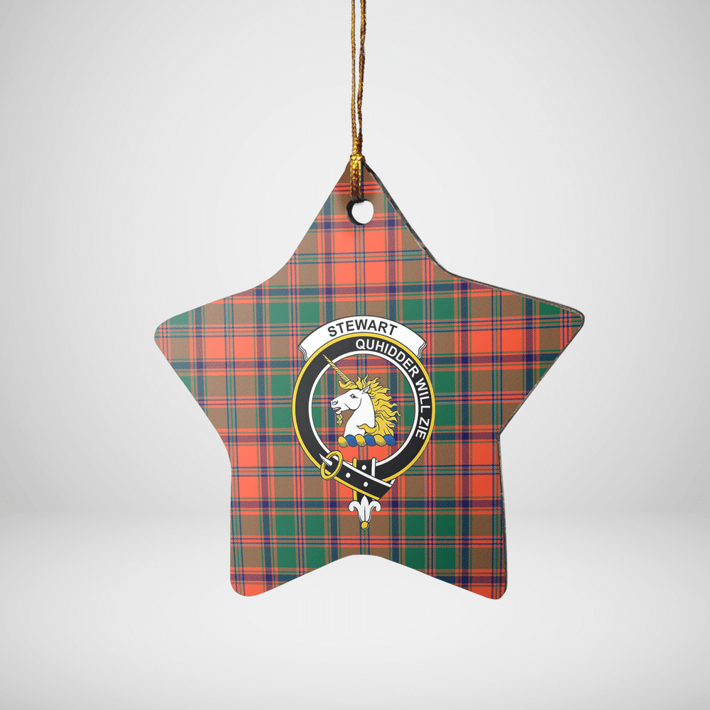Clan Stewart of Appin Ancient Tartan Crest Star Ceramic Ornament XW14 Stewart of Appin Ancient Tartan Tartan Christmas