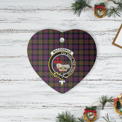 Clan MacDonald Modern Tartan Crest Heart Ceramic Ornament ZJ14 MacDonald Modern Tartan Tartan Christmas