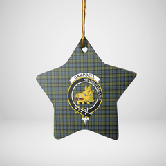 Clan Campbell Tartan Crest Star Ceramic Ornament ZV87 Campbell Tartan Tartan Christmas