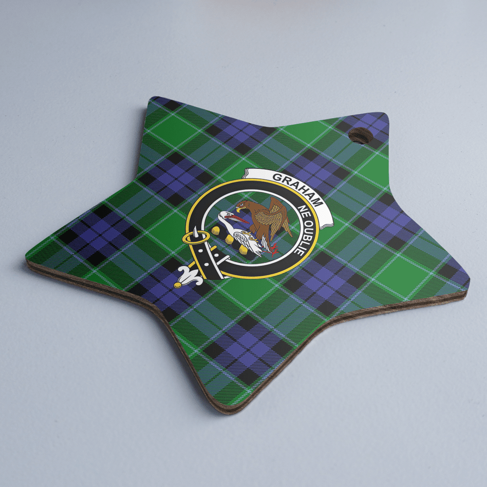 Clan Graham of Menteith Modern Tartan Crest Star Ceramic Ornament ZI14 Graham of Menteith Modern Tartan Tartan Christmas