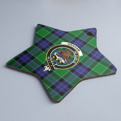 Clan Graham of Menteith Modern Tartan Crest Star Ceramic Ornament ZI14 Graham of Menteith Modern Tartan Tartan Christmas