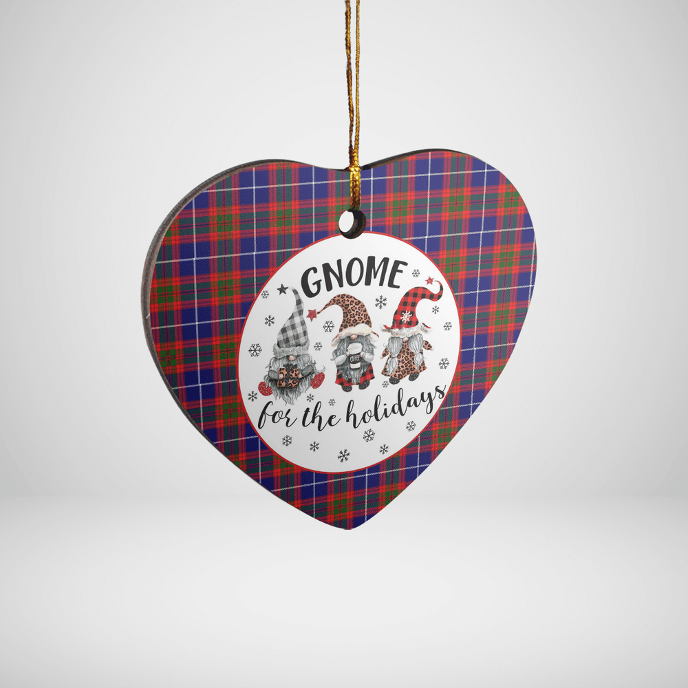 Clan Edinburgh District Tartan Tartan Crest Gnome Heart Ceramic Ornament UA77 Edinburgh District Tartan Tartan Christmas