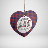 Clan Edinburgh District Tartan Tartan Crest Gnome Heart Ceramic Ornament UA77 Edinburgh District Tartan Tartan Christmas