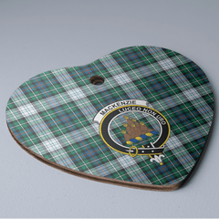 Clan MacKenzie Dress Ancient Tartan Crest Heart Ceramic Ornament LP94 MacKenzie Dress Ancient Tartan Tartan Christmas