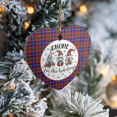 Clan Edinburgh District Tartan Tartan Crest Gnome Heart Ceramic Ornament UA77 Edinburgh District Tartan Tartan Christmas