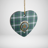 Clan MacKenzie Dress Ancient Tartan Crest Heart Ceramic Ornament LP94 MacKenzie Dress Ancient Tartan Tartan Christmas