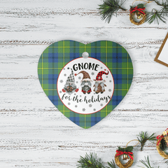 Clan Johnston Ancient Tartan Tartan Crest Gnome Heart Ceramic Ornament QW15 Johnston Ancient Tartan Tartan Christmas