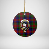 Clan Tennant Tartan Crest Round Ceramic Ornament XA89 Tennant Tartan Tartan Christmas
