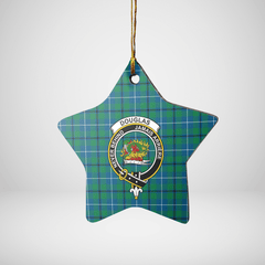 Clan Douglas Ancient Tartan Crest Star Ceramic Ornament QZ25 Douglas Ancient Tartan Tartan Christmas