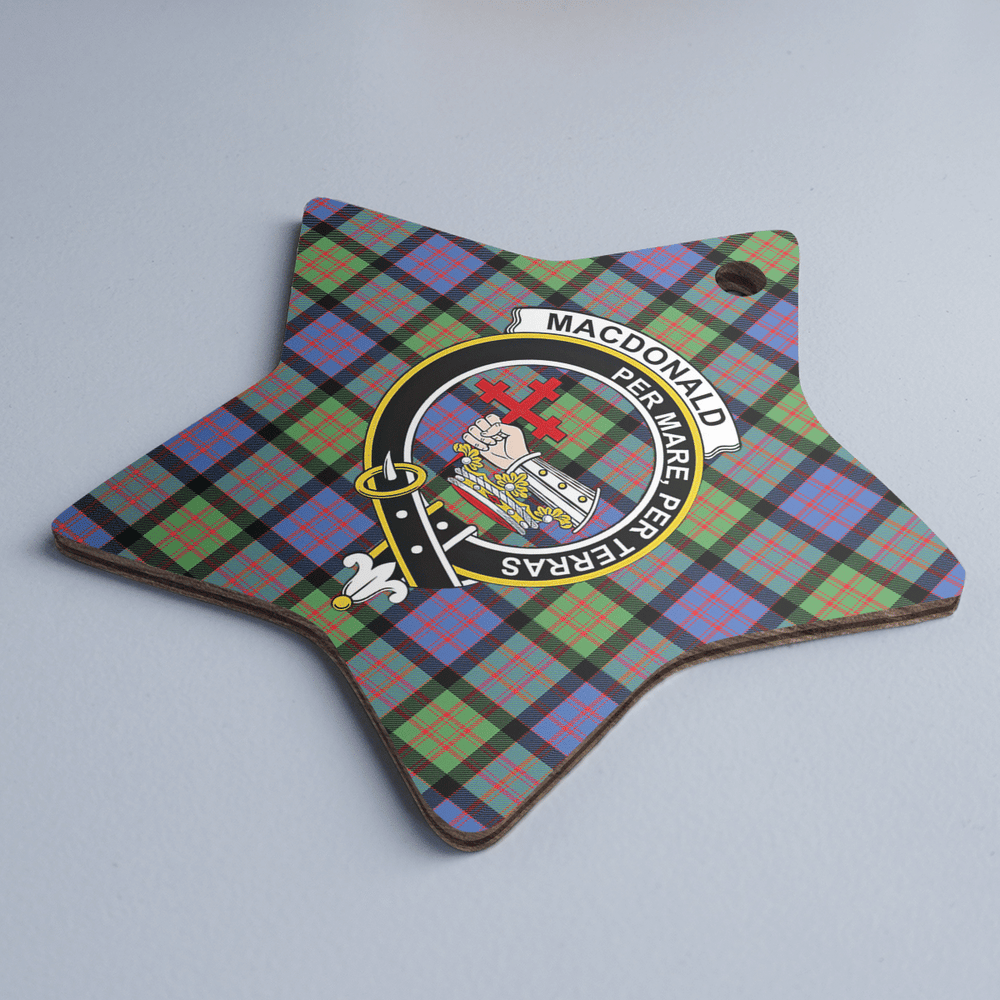 Clan MacDonald Ancient Tartan Crest Star Ceramic Ornament FI27 MacDonald Ancient Tartan Tartan Christmas