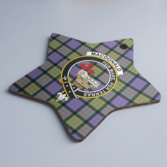 Clan MacDonald Ancient Tartan Crest Star Ceramic Ornament FI27 MacDonald Ancient Tartan Tartan Christmas