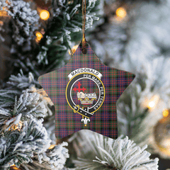 Clan MacDonald Modern Tartan Crest Star Ceramic Ornament FX88 MacDonald Modern Tartan Tartan Christmas
