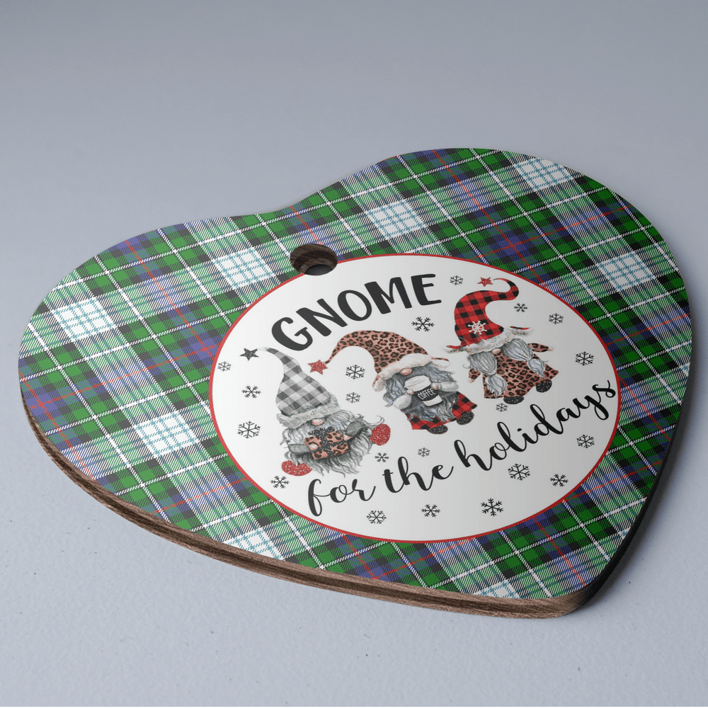 Clan MacKenzie Dress Modern Tartan Tartan Crest Gnome Heart Ceramic Ornament HU40 MacKenzie Dress Modern Tartan Tartan Christmas