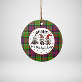 Clan MacDonald of Clanranald Tartan Tartan Crest Gnome Round Ceramic Ornament XM55 MacDonald of Clanranald Tartan Tartan Christmas