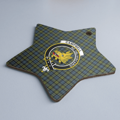 Clan Campbell Tartan Crest Star Ceramic Ornament ZV87 Campbell Tartan Tartan Christmas