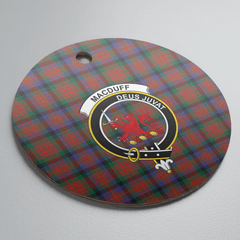 Clan MacDuff Hunting Modern Tartan Crest Round Ceramic Ornament XF20 MacDuff Hunting Modern Tartan Tartan Christmas
