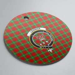 Clan Lennox Tartan Crest Round Ceramic Ornament GZ77 Lennox Tartan Tartan Christmas