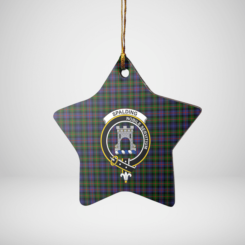 Clan Spalding Murray of Atholl Modern Tartan Crest Star Ceramic Ornament VG27 Spalding Murray of Atholl Modern Tartan Tartan Christmas