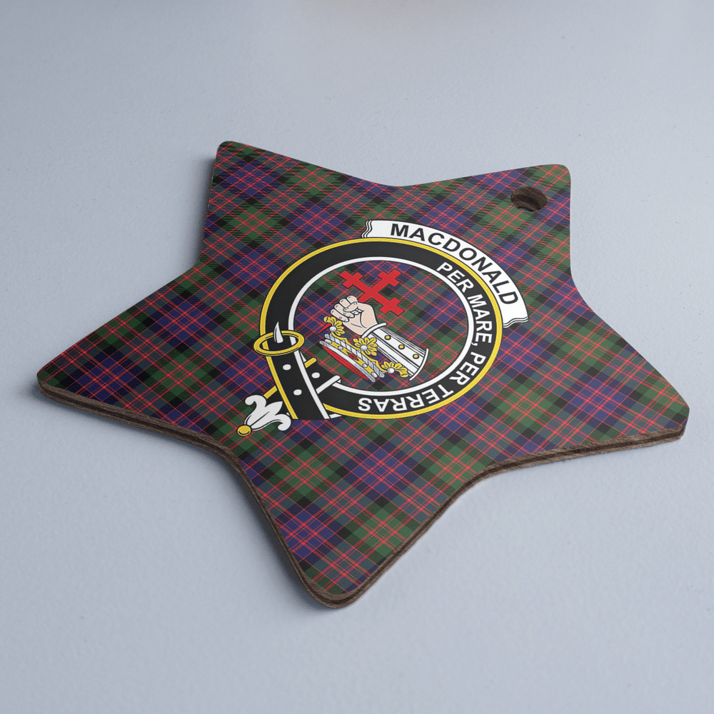 Clan MacDonald Modern Tartan Crest Star Ceramic Ornament FX88 MacDonald Modern Tartan Tartan Christmas