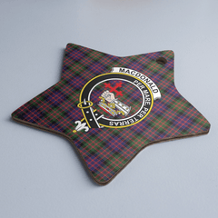 Clan MacDonald Modern Tartan Crest Star Ceramic Ornament FX88 MacDonald Modern Tartan Tartan Christmas