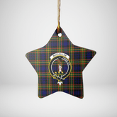 Clan MacLellan Modern Tartan Crest Star Ceramic Ornament HP49 MacLellan Modern Tartan Tartan Christmas