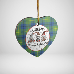 Clan Johnston Ancient Tartan Tartan Crest Gnome Heart Ceramic Ornament QW15 Johnston Ancient Tartan Tartan Christmas
