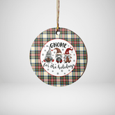 Clan Stewart Dress Ancient Tartan Tartan Crest Gnome Round Ceramic Ornament SK30 Stewart Dress Ancient Tartan Tartan Christmas
