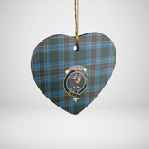 Clan Cockburn Modern Tartan Crest Heart Ceramic Ornament XX10 Cockburn Modern Tartan Tartan Christmas